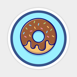 Doughnut Cartoon Vector Icon Illustration (2) Magnet