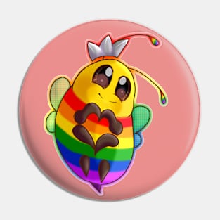 Rainbow Bee Pin