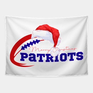 merry christmas patriots football Tapestry