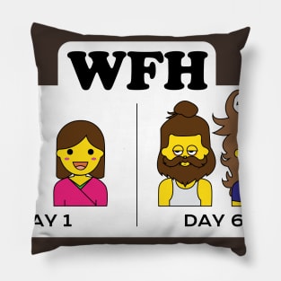 WFH Emoji Transformation Pillow