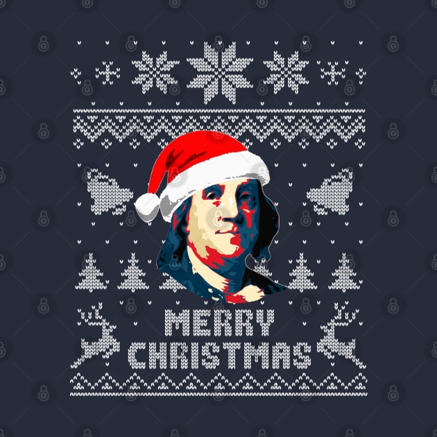 Benjamin Franklin Merry Christmas by Nerd_art