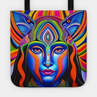 Catgirl DMTfied (15) - Trippy Psychedelic Art Tote