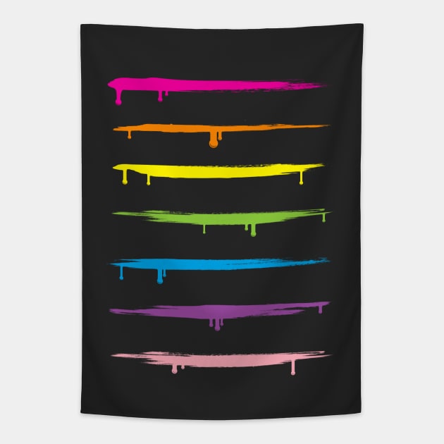 Gay Pride Rainbow Stripes Tapestry by ArtDiggs