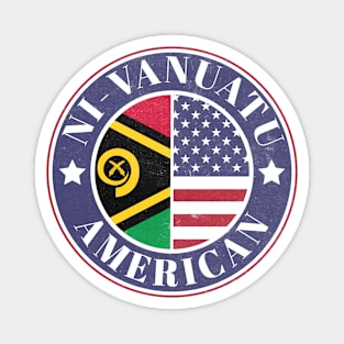 Proud Ni-Vanuatu-American Badge - Vanuatu Flag Magnet