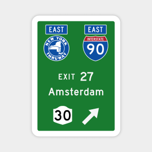 New York Thruway Eastbound Exit 27: Amsterdam NY Route 30 Magnet