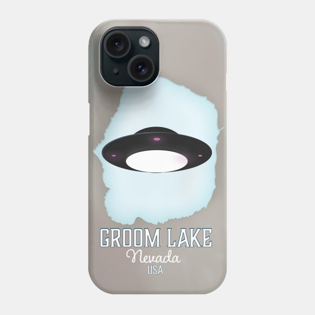 Groom Lake Nevada Map Phone Case by nickemporium1