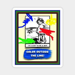 BREAK RULES COLOR OUTSIDE THE LINES Magnet