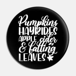 Pumpkin hayrides apple cider and falling leaves Thanksgiving Pin