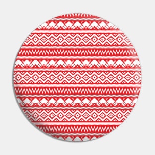 Red Xmas Pattern Pin