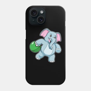 Elephant at Bowling with Bowling ball Phone Case