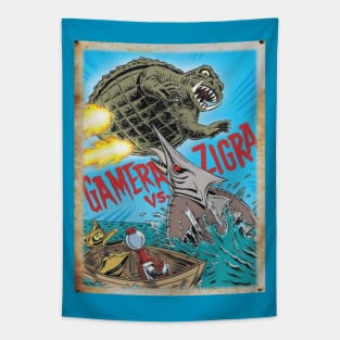 Mystery Science Rusty Barn Sign 3000 - Gamera vs Zigra Tapestry