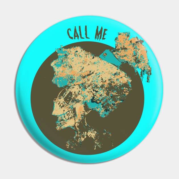 skull call me Pin by Lins-penseeltje