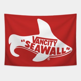 VANCITY SEAWALL white Tapestry