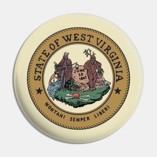 Cryptid State Seal of West Virginia Pin