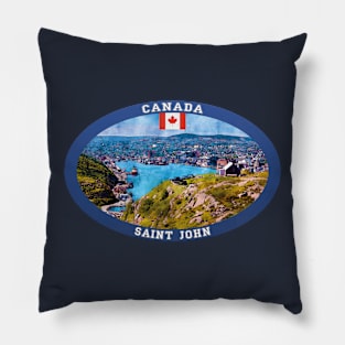 Saint John Canada Travel Pillow