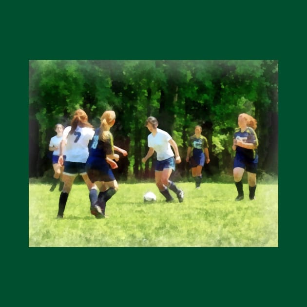 Soccer - Girls Playing Soccer by SusanSavad