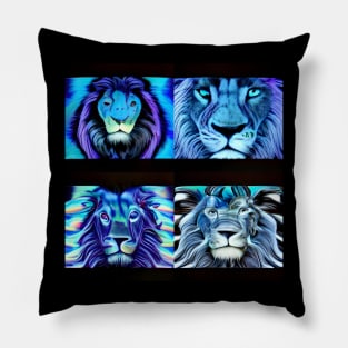 FOUR BLUE LIONS Pillow