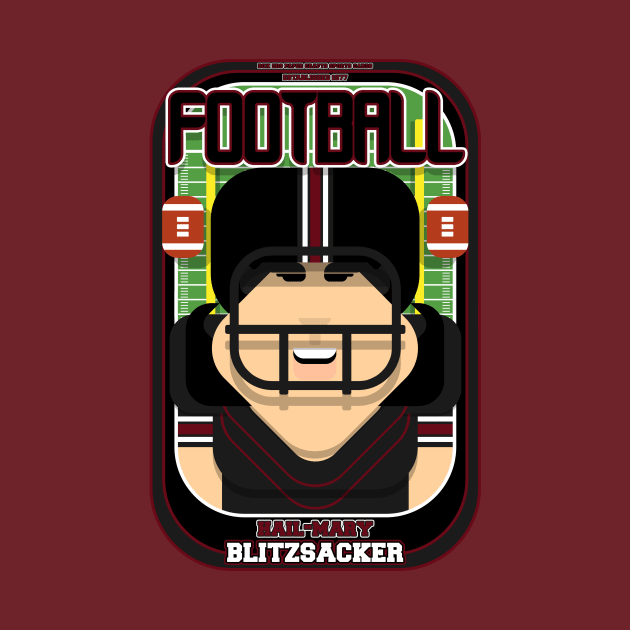 American Football Black and Maroon - Hail-Mary Blitzsacker - Amy version by Boxedspapercrafts
