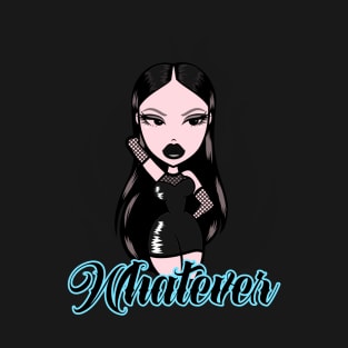 Whatever Girl Doll Black and Light Blue v10 T-Shirt