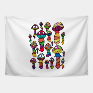 Trippedout Mushooms Tapestry