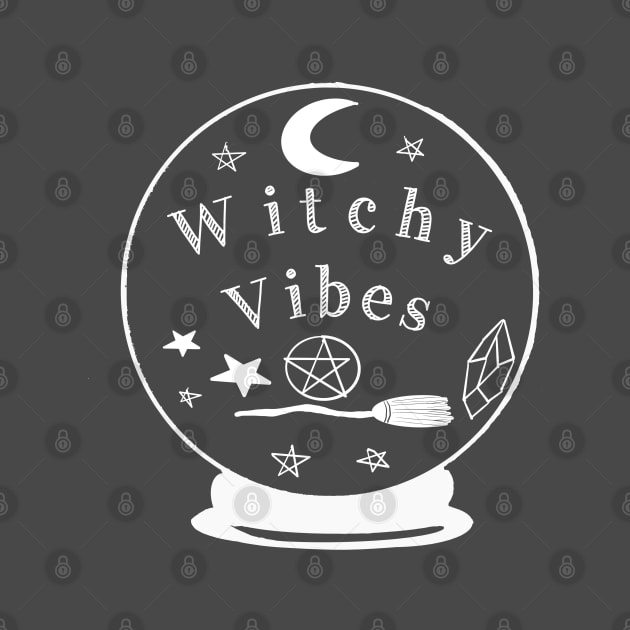 Witchy Vibes Crystal Ball (White) by TheCoatesCloset