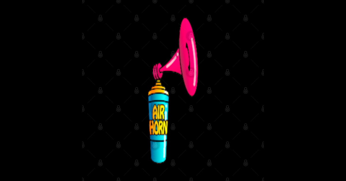AIR HORN!!!!! Reggae Air Horn Sticker TeePublic