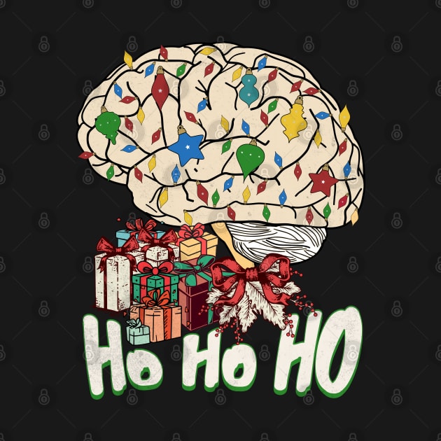 Neurology Nurse Christmas a Anatomy Brain Christmas HoHo by alcoshirts