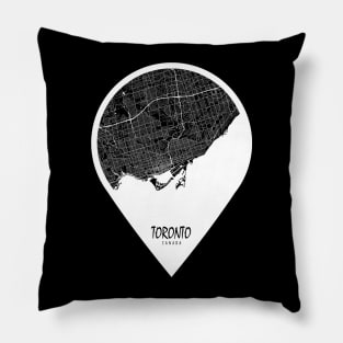 Toronto, Canada City Map - Travel Pin Pillow