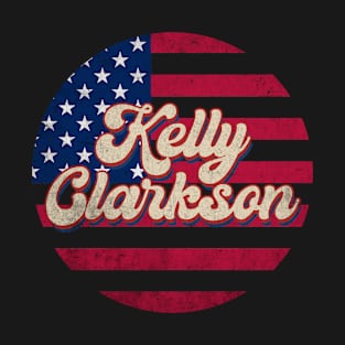 Vintage Kelly Proud Name Personalized American Flag T-Shirt