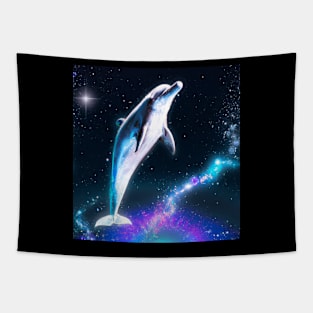 dolphin in space Tapestry