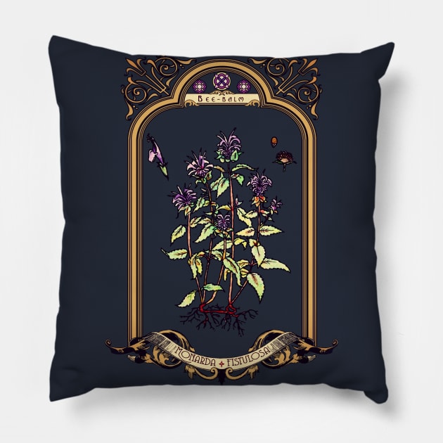 Wild Bee Balm Pillow by ThisIsNotAnImageOfLoss