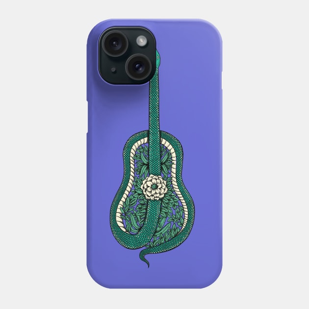 snake guitar Phone Case by coffeeman