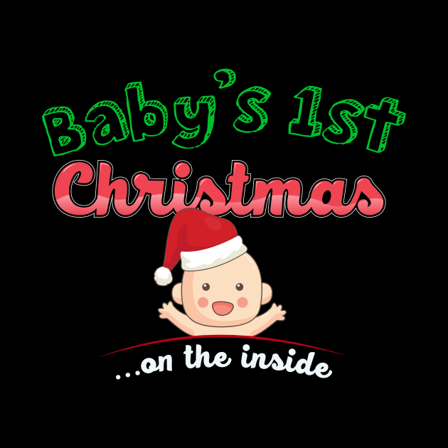 Baby's First Christmas On The Inside Pregnancy Shirt by Skylane
