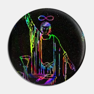 The Trippy Magician Tarot Card - in Space! Pin