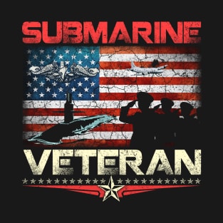 Submarine Veteran Shirt Submariner Pride Runs Deep - Gift for Veterans Day 4th of July or Patriotic Memorial Day T-Shirt