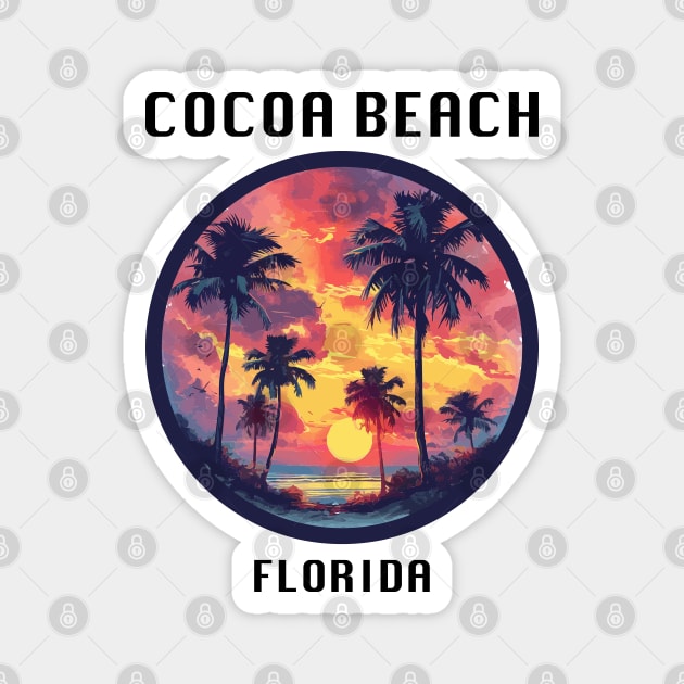 Cocoa Beach Florida (with Black Lettering) Magnet by VelvetRoom