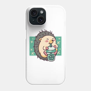 Cute Hedgehog Drinking Bubble Tea Phone Case