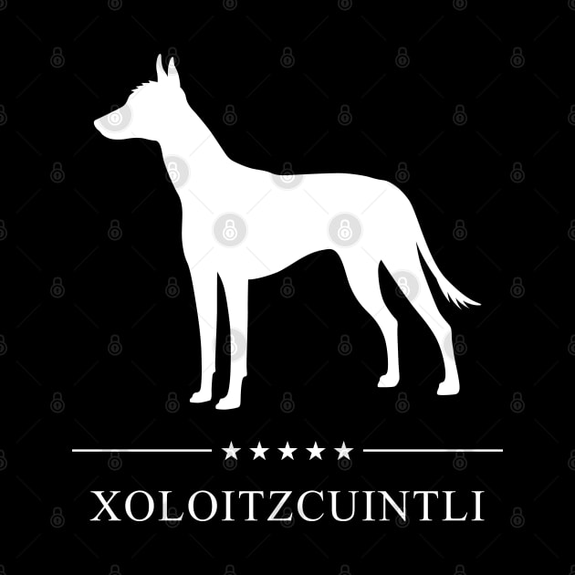 Xoloitzcuintli Dog White Silhouette by millersye