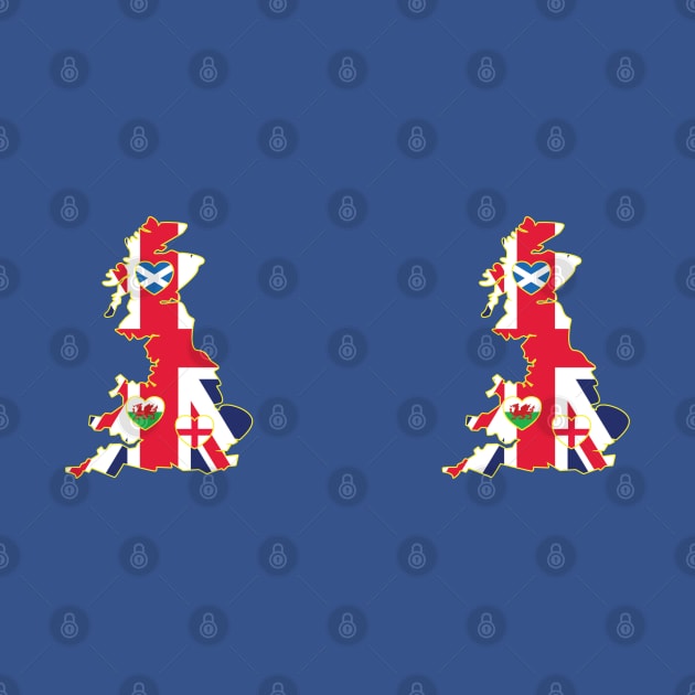 Flags Map Of Great Britain by DPattonPD