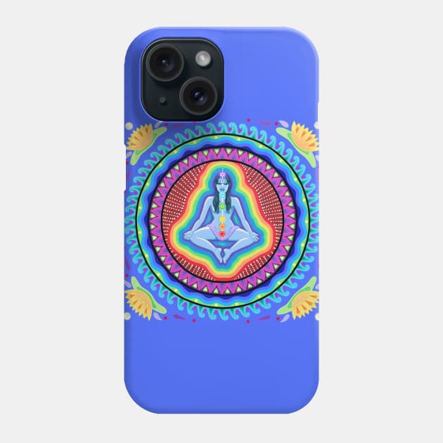 Chakra rainbow mandala Phone Case by SoozieWray