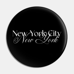 New York City word design Pin