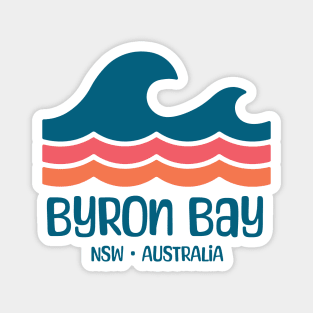 Byron Bay NSW Australia Retro Vintage Waves Magnet