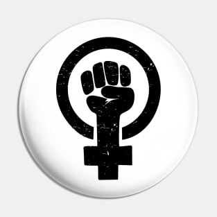 Feminist Raised Fist - Distressed Pin