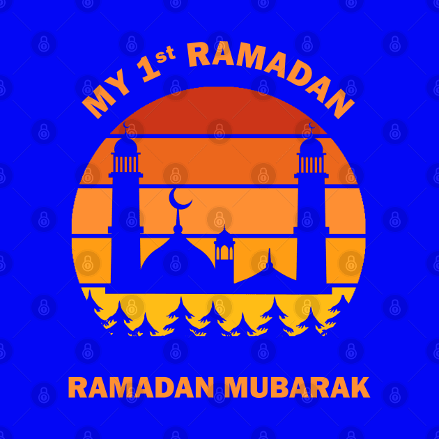 My First Ramadan 1st Ramadan Mubarak Ramadan Kareem Mosque Masjid Crescent Dawn Dusk Gift by Amazing Arts