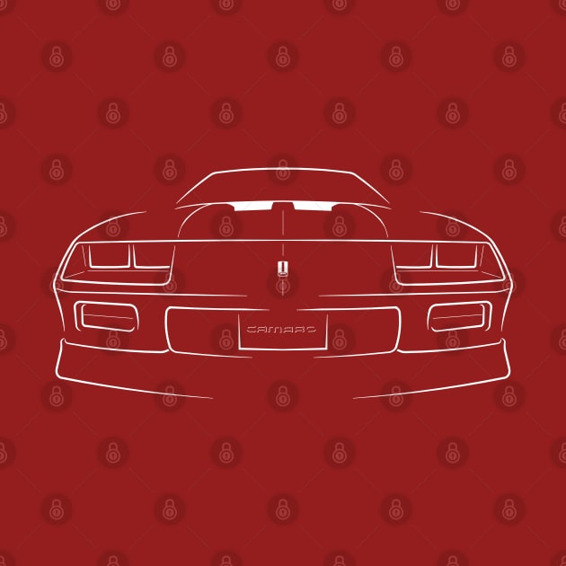 Chevy Camaro IROC-Z - front stencil, white by mal_photography