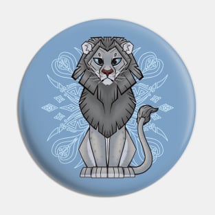 Albino Lion Pin