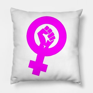 Feminist symbol pink Pillow