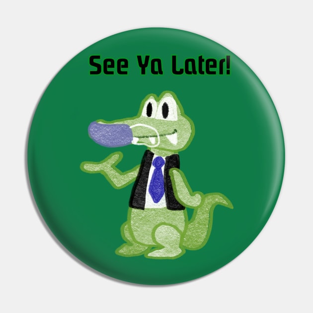 Masked Alligator Pin by Sir Cheesely