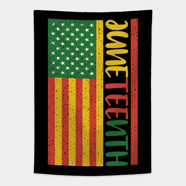 Juneteenth Flag - Juneteenth American Flag - Juneteenth Tapestry by CoolandCreative