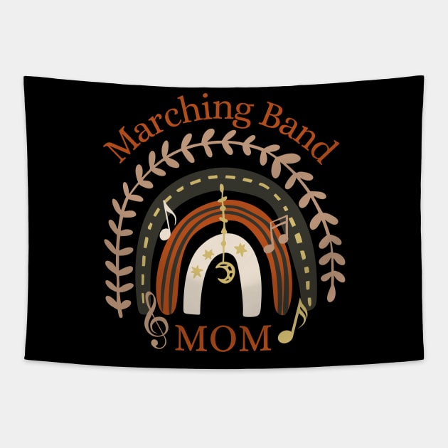 Marching Band Mom Boho Rainbow Music Notes Tapestry by MalibuSun